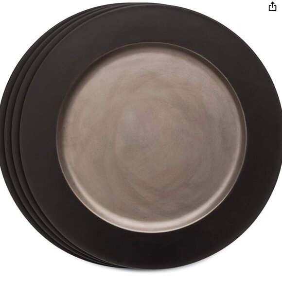 Elk Home Old River Road CHARGER002/S4 plate charger, one size, Chalkboard X 4 - Picture 2 of 3